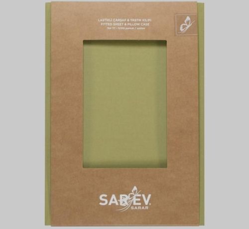 простыня sarev на резинке+2 наволочки 200*200+40см v10/yesil из ткани Поплин в категории  рисунок  фото 3