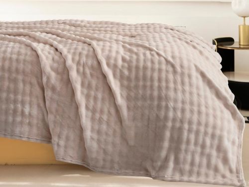 плед karven solid bubble v5/beige 200*220 из ткани Велсофт в категории  рисунок  фото 2