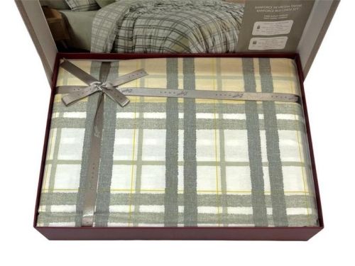 фото КПБ Sarev BONO v2/Yesil 1,5 спальное Клетка/Квадрат артикул N408 BONO V2/YESIL фото 3