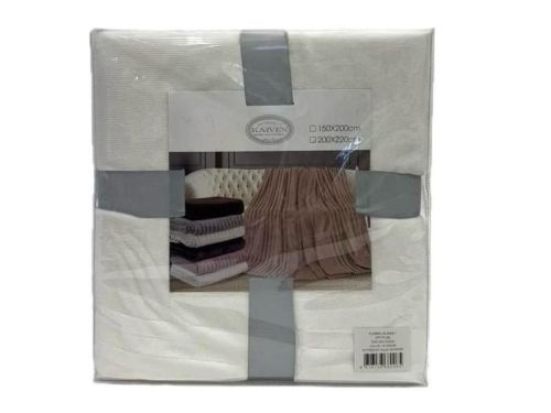 плед karven solid jacqaurd v6/cream 200*220 из ткани Велсофт в категории  рисунок  фото 6