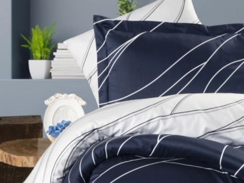 фото КПБ Karven Mesi Navy Blue 1,5 спальное  артикул N020 MESI NAVY BLUE фото 2