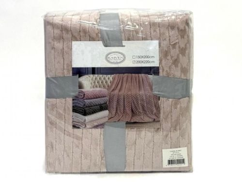 плед karven jacqaurd v1/powder 150*200 из ткани Велсофт в категории  рисунок  фото 6