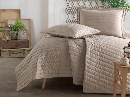 покрывало karven pedra v5 kahve 180*240 из ткани Хлопок в категории С наволочками рисунок 