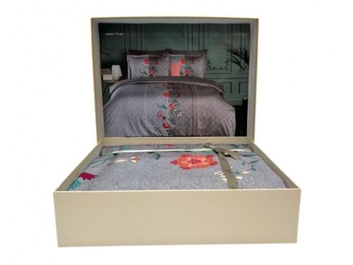 фото КПБ Sarev Bazaar LEONA v1/Gri Евро Цветы артикул N417 LEONA V1/GRI фото 2