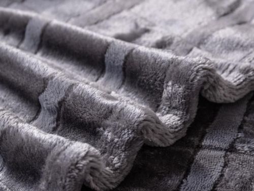 плед karven cutting v7/dark grey 200*220 из ткани Велсофт в категории  рисунок  фото 3