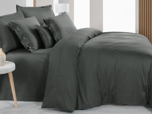 простыня sarev (300 tc) monochrome v9/dark gray 260*280 из ткани Мако-сатин в категории  рисунок  фото 2