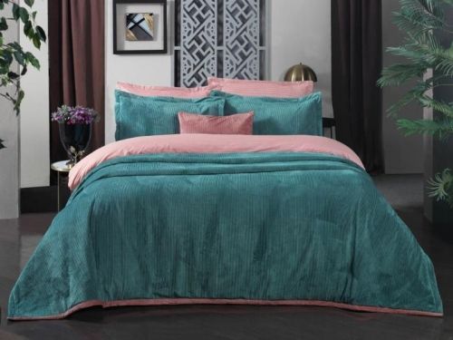 покрывало sarev dolce vita v3/petrol 250*260 из ткани Вельвет в категории С наволочками рисунок  фото 2