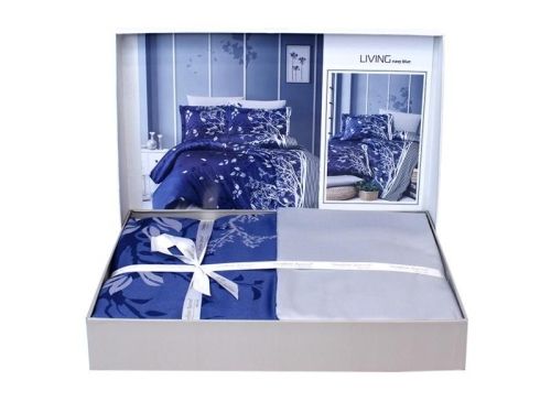 фото КПБ Karven Living Navy Blue 1,5 спальное  артикул N020 LIVING NAVY BLUE фото 3