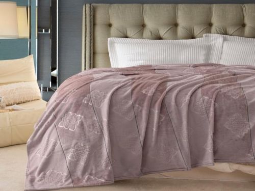 плед karven solid emboss v1/powder 150*200 из ткани Велсофт в категории  рисунок 