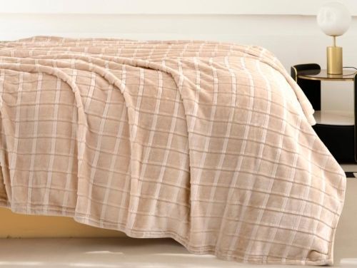 плед karven cutting v5/beige 200*220 из ткани Велсофт в категории  рисунок  фото 2