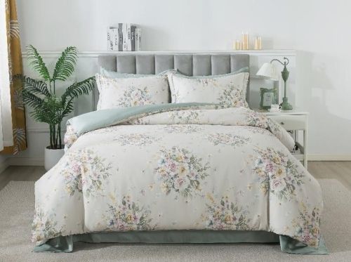 фото КПБ Tango DeLux-Satin tis04-895 1,5 спальное Цветы артикул TIS04-895 код1097