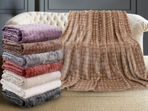 плед karven solid bubble v6/cream 150*200 из ткани Велсофт в категории  рисунок  фото 7