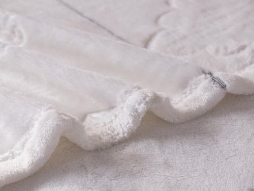 плед karven solid emboss v3/cream 200*220 из ткани Велсофт в категории  рисунок  фото 3