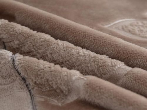 плед karven solid emboss v6/coffee 200*220 из ткани Велсофт в категории  рисунок  фото 3