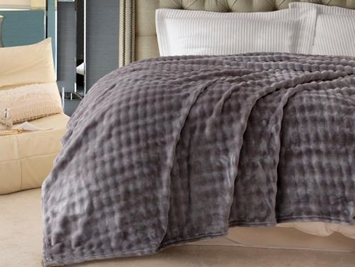 плед karven solid bubble v3/grey 200*220 из ткани Велсофт в категории  рисунок 