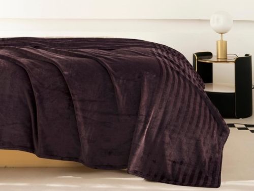 плед karven solid jacqaurd v1/dark brown 200*220 из ткани Велсофт в категории  рисунок  фото 2