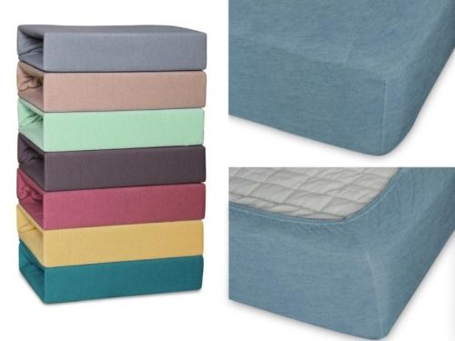 простыня cleo трикотажная на резинке 90*200*25 (голубая ель меланж) 9/26 из ткани Трикотаж в категории  рисунок 