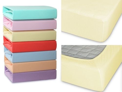 простыня cleo трикотажная на резинке 200*200*25 (желтый) 20/05 из ткани Трикотаж в категории  рисунок 