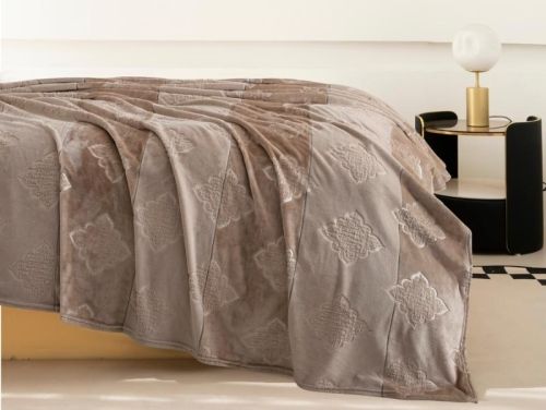 плед karven solid emboss v6/coffee 150*200 из ткани Велсофт в категории  рисунок  фото 2