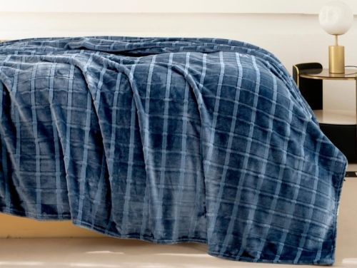 плед karven cutting v4/blue 150*200 из ткани Велсофт в категории  рисунок  фото 2