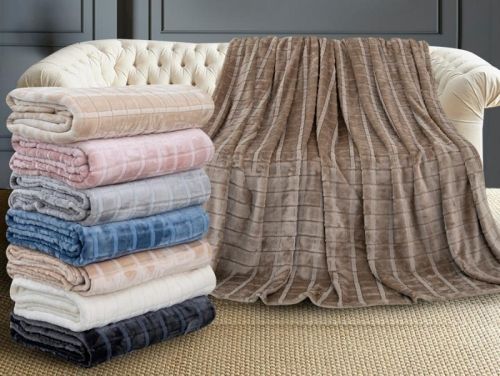 плед karven cutting v5/beige 200*220 из ткани Велсофт в категории  рисунок  фото 7