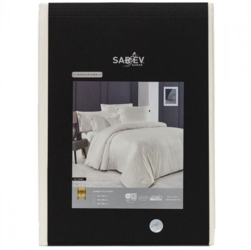 простыня sarev (300 tc) monochrome v2/ecru 260*280 из ткани Мако-сатин в категории  рисунок  фото 3