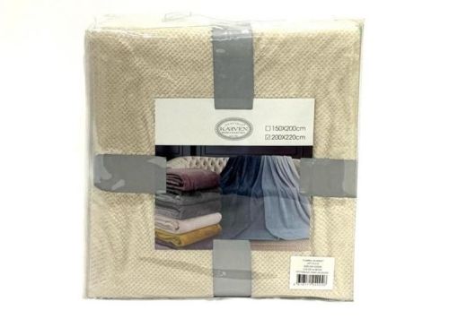 плед karven print jacqaurd v4/beige 150*200 из ткани Велсофт в категории  рисунок  фото 6