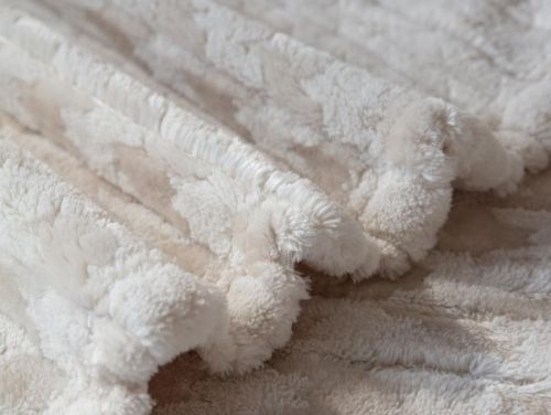 плед karven jacqaurd v5/beige 200*220 из ткани Велсофт в категории  рисунок  фото 3