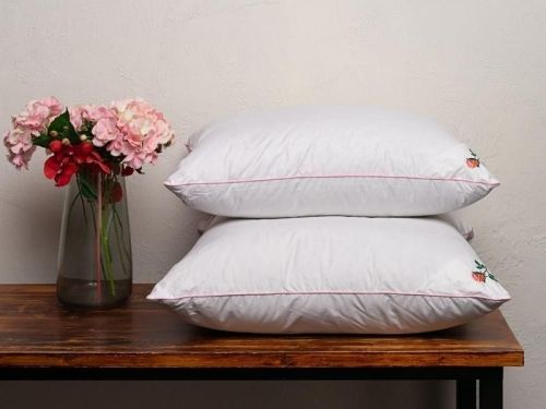 фото подушка 68*68 средняя natures женская из ткани Тик, наполнитель Гусиный пух и перо, размер 70*70, артикул ПЖ-П-5-2 фото 3