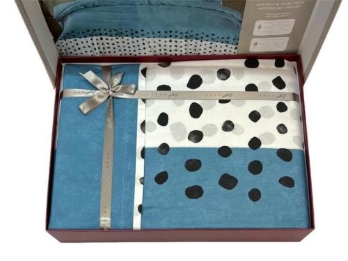 фото КПБ Sarev FIOLINA v2/Turkuaz 1,5 спальное Горох/Круги артикул N408 FIOLINA V2/TURKUAZ фото 3