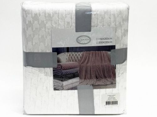 плед karven jacqaurd v4/cream 150*200 из ткани Велсофт в категории  рисунок  фото 6