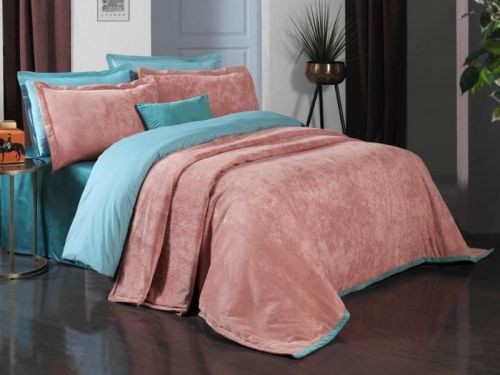 покрывало sarev dolce vita v2/pembe 250*260 из ткани Вельвет в категории С наволочками рисунок 