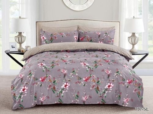 фото КПБ Cleo Satin Lux CL20/757-SL Двуспальное Цветы артикул CL20/757-SL