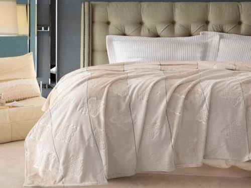 плед karven solid emboss v2/beige 200*220 из ткани Велсофт в категории  рисунок 