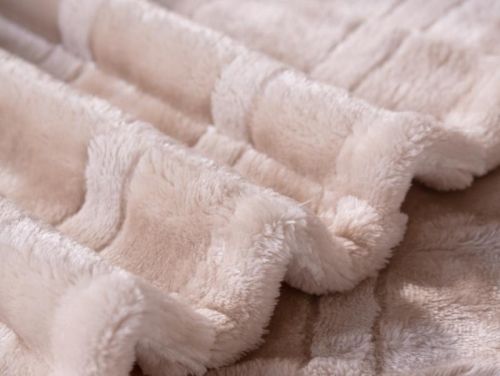 плед karven cutting v5/beige 200*220 из ткани Велсофт в категории  рисунок  фото 3