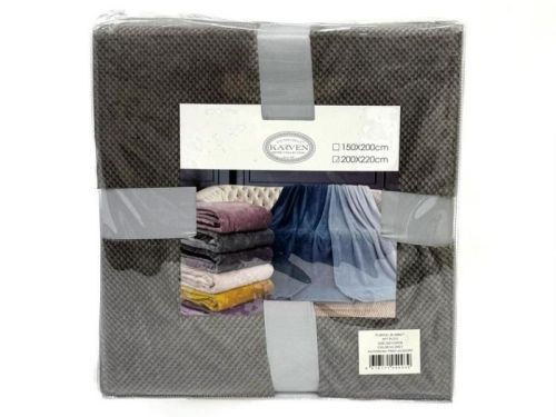 плед karven print jacqaurd v3/grey 200*220 из ткани Велсофт в категории  рисунок  фото 6