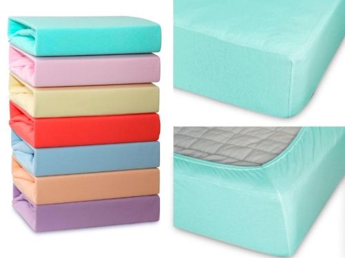 простыня cleo трикотажная на резинке 160*200*25 (голубой 01) 16/010-tp из ткани Трикотаж в категории  рисунок 