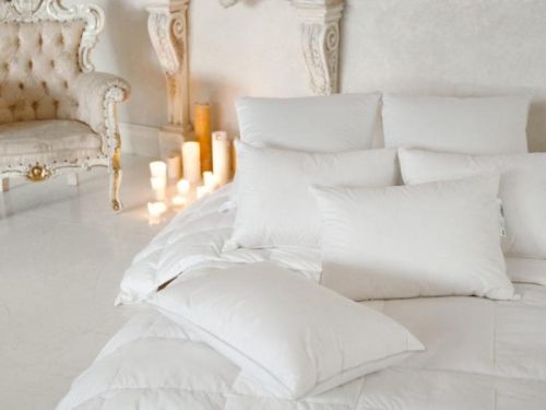 фото подушка 50*90 средняя natures серебряная мечта из ткани Тик, наполнитель Гусиный пух и перо, размер 50*90, артикул СМ-П-9-2 фото 4