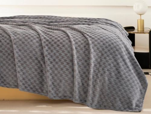 плед karven jacqaurd v2/grey 200*220 из ткани Велсофт в категории  рисунок  фото 2