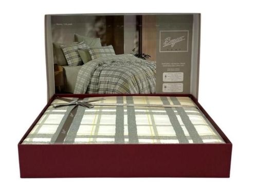 фото КПБ Sarev Bazaar BONO v2/Yesil Евро Клетка/Квадрат артикул N409 BONO v2/YESIL фото 2