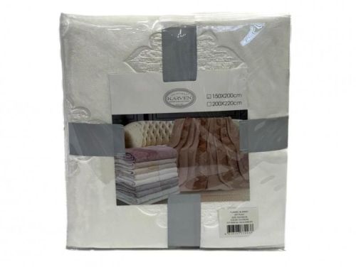 плед karven solid emboss v3/cream 150*200 из ткани Велсофт в категории  рисунок  фото 6