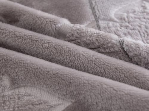 плед karven solid emboss v4/grey 200*220 из ткани Велсофт в категории  рисунок  фото 4