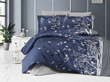 фото кпб karven living navy blue 1,5 спальное из ткани Сатин 