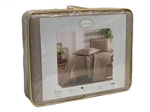 покрывало karven pedra v5 kahve 180*240 из ткани Хлопок в категории С наволочками рисунок  фото 3