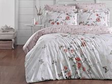 фото кпб karven matilde white 1,5 спальное из ткани Сатин Цветы