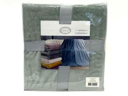 плед karven print jacqaurd v2/green 150*200 из ткани Велсофт в категории  рисунок  фото 6