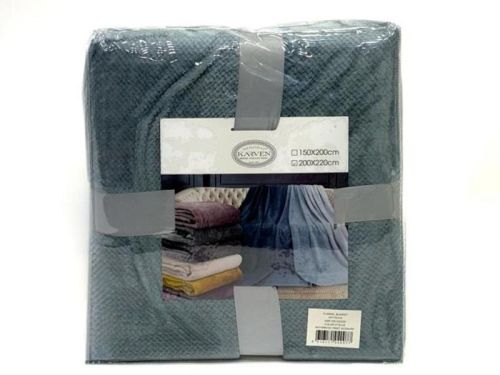 плед karven print jacqaurd v7/blue 200*220 из ткани Велсофт в категории  рисунок  фото 5