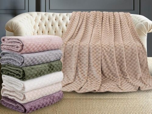 плед karven jacqaurd v4/cream 200*220 из ткани Велсофт в категории  рисунок  фото 7