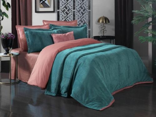 покрывало sarev dolce vita v3/petrol 250*260 из ткани Вельвет в категории С наволочками рисунок 