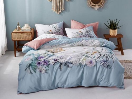 фото КПБ Tango DeLux-Satin tis04-881 1,5 спальное Цветы артикул TIS04-881 код1097